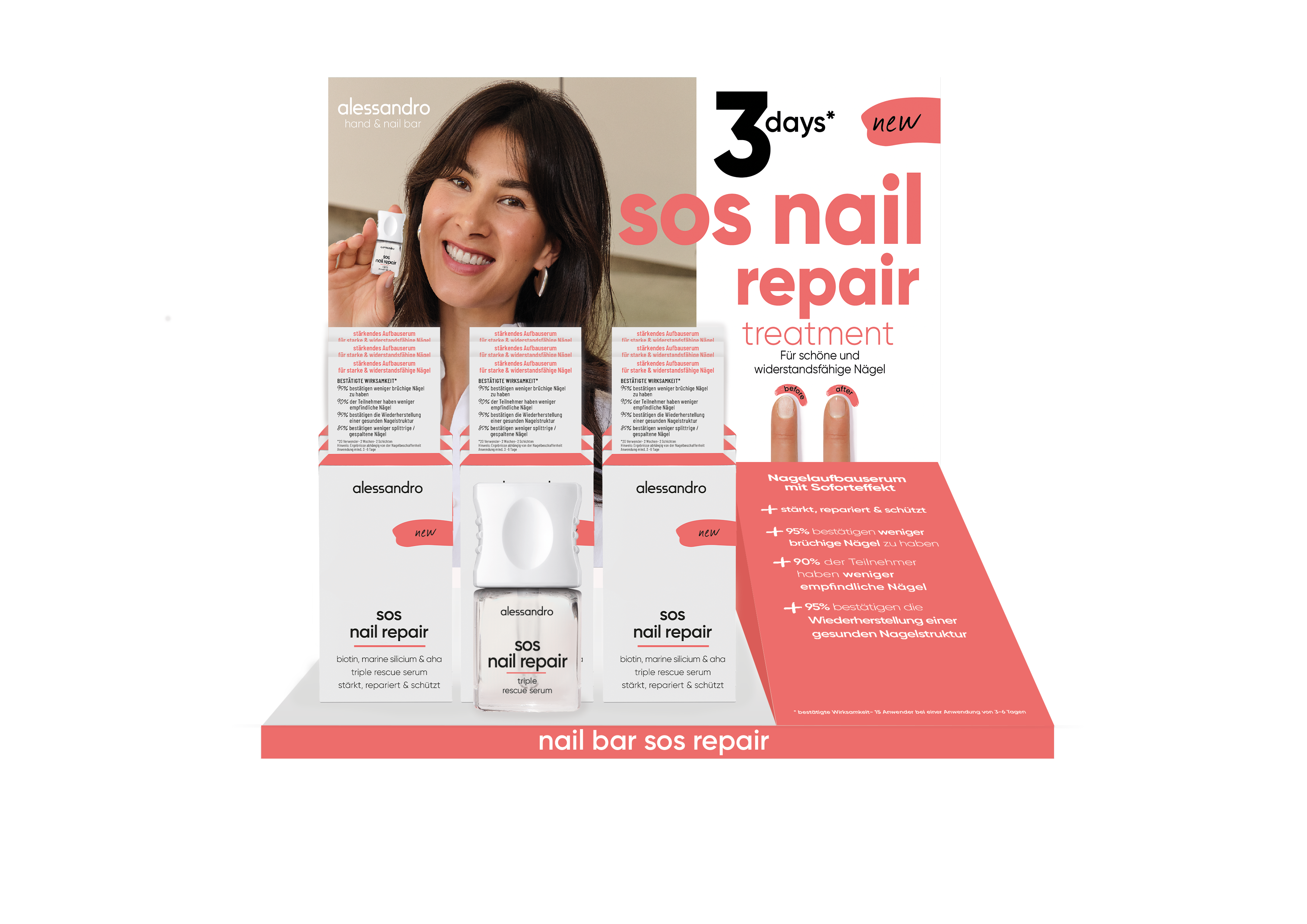 Sos Nail Repair Serum Display