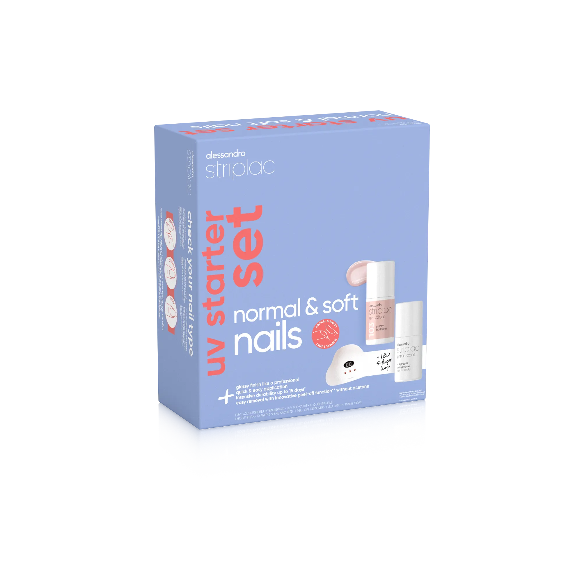 Striplac Uv Starter Set Normal & Soft Nails - 1 Colour
